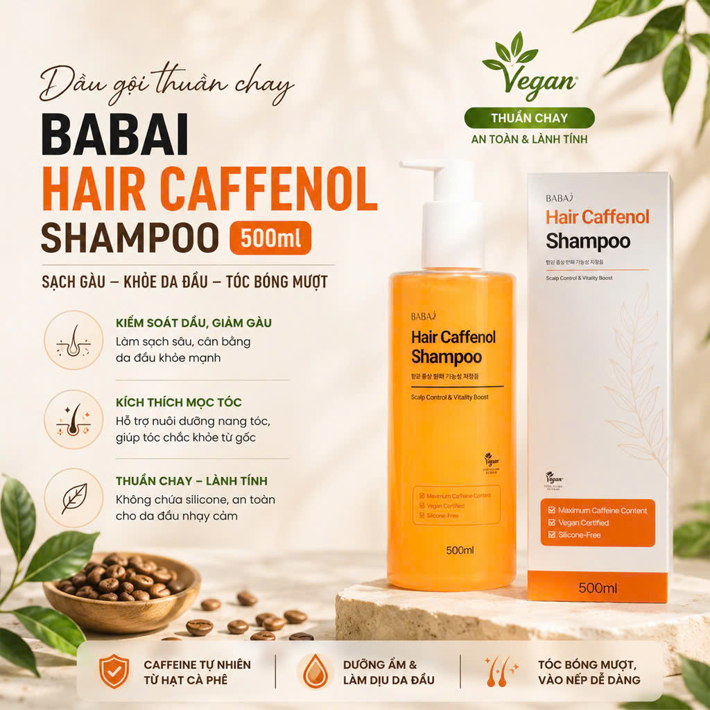Dầu gội Babai Hair Caffenol
