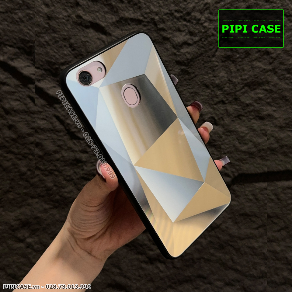 Ốp Lưng Oppo F5 - Kim Cương 6D - Bạc_thumbnail_1