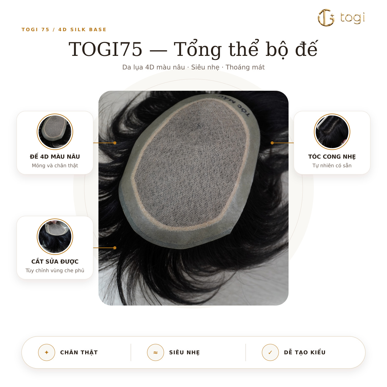 Chi tiết bộ đế Togi75