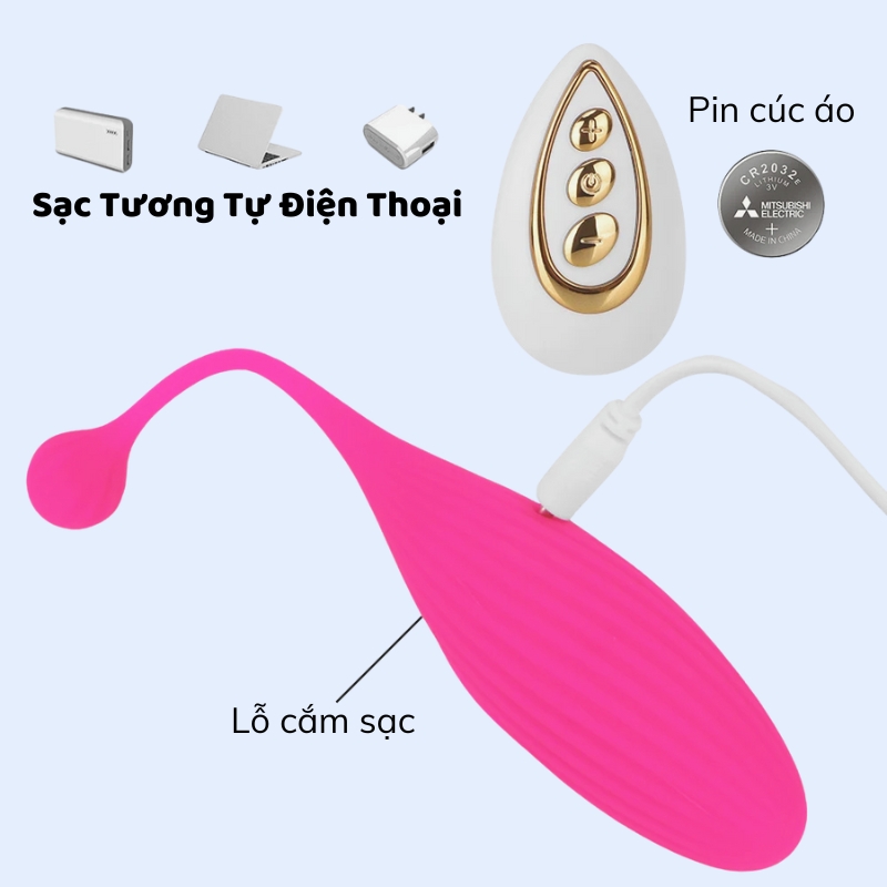 Trứng Rung Điều Khiển Từ Xa Luminous 10 Chế Độ Rung, 6 Cấp Tốc Độ_thumbnail_1