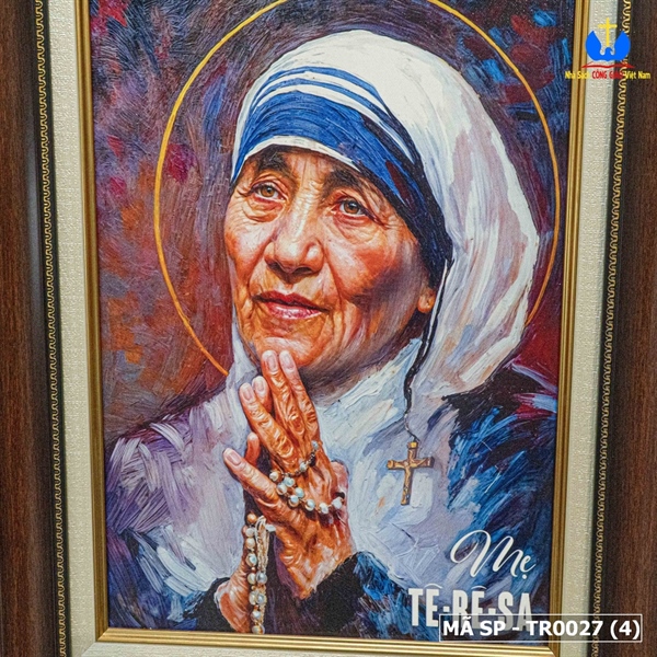 Tranh Canvas Thánh Teresa Calcusta 56x74cm_thumbnail_2