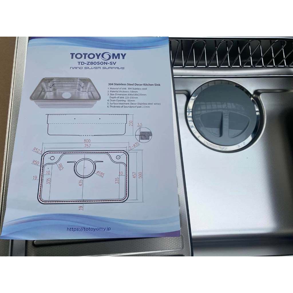 Chậu rửa bát TOTOYOMY TD-Z8050N-SV NANO SILVER, mẫu chậu được thiết kế rất tối ưu và đang được ưa chuộng nhất tại Nhật_thumbnail_3