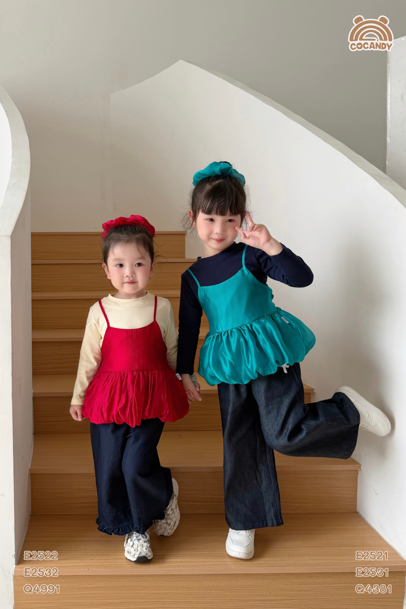 Set áo tơ 2 dây ĐỎ form bí kèm scrunchies_thumbnail_12