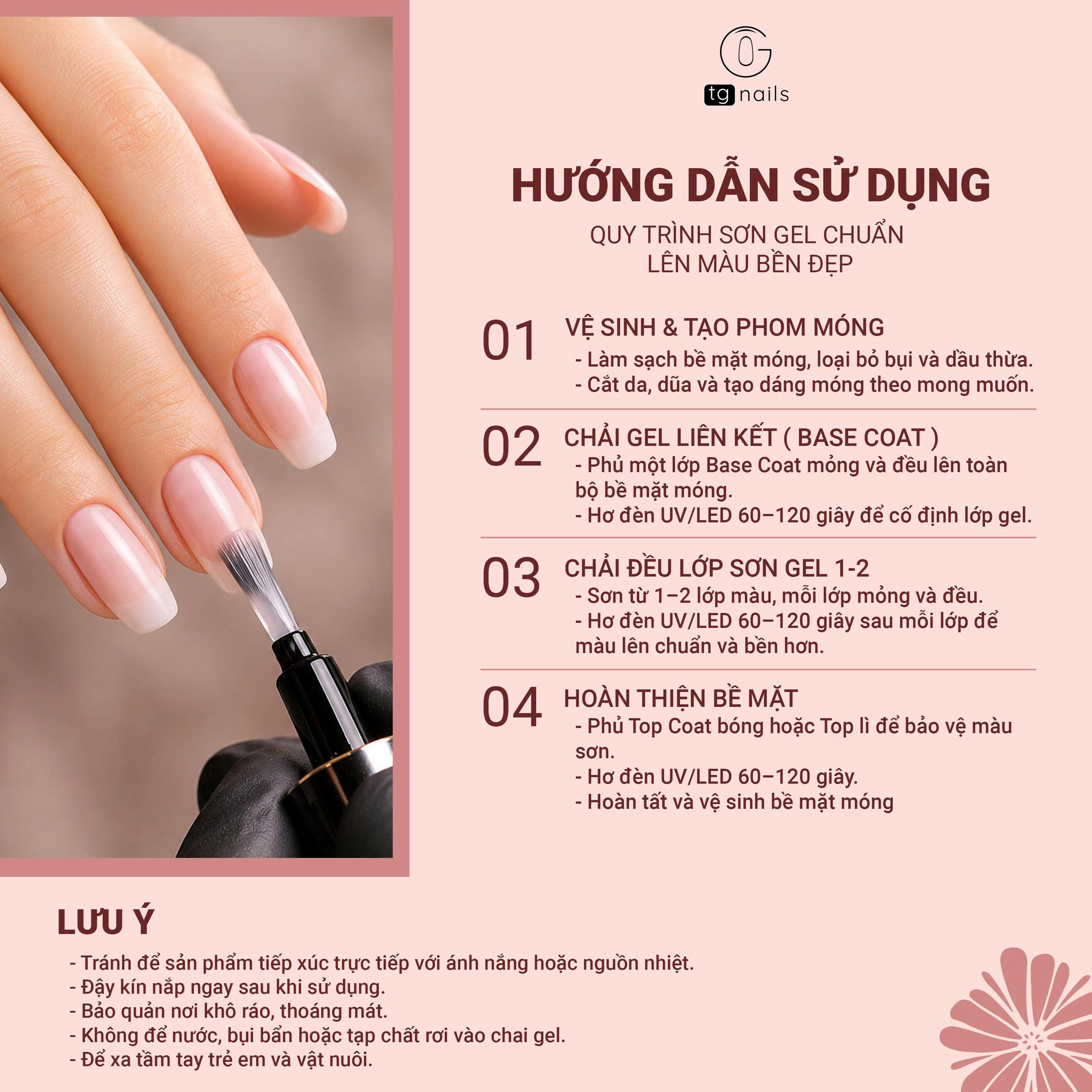 Sơn móng TG Nails gel. Khối lượng tịnh: 10g/ lọ. Nhãn hàng TG nail gel - Gel Nhũ Ngọc Trai_thumbnail_5