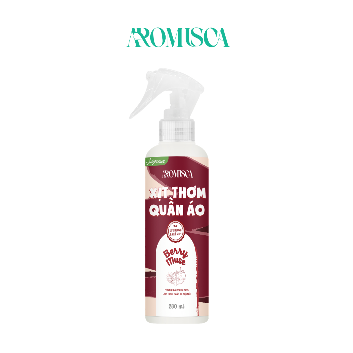 Xịt thơm quần áo Berry Muse Aromisca