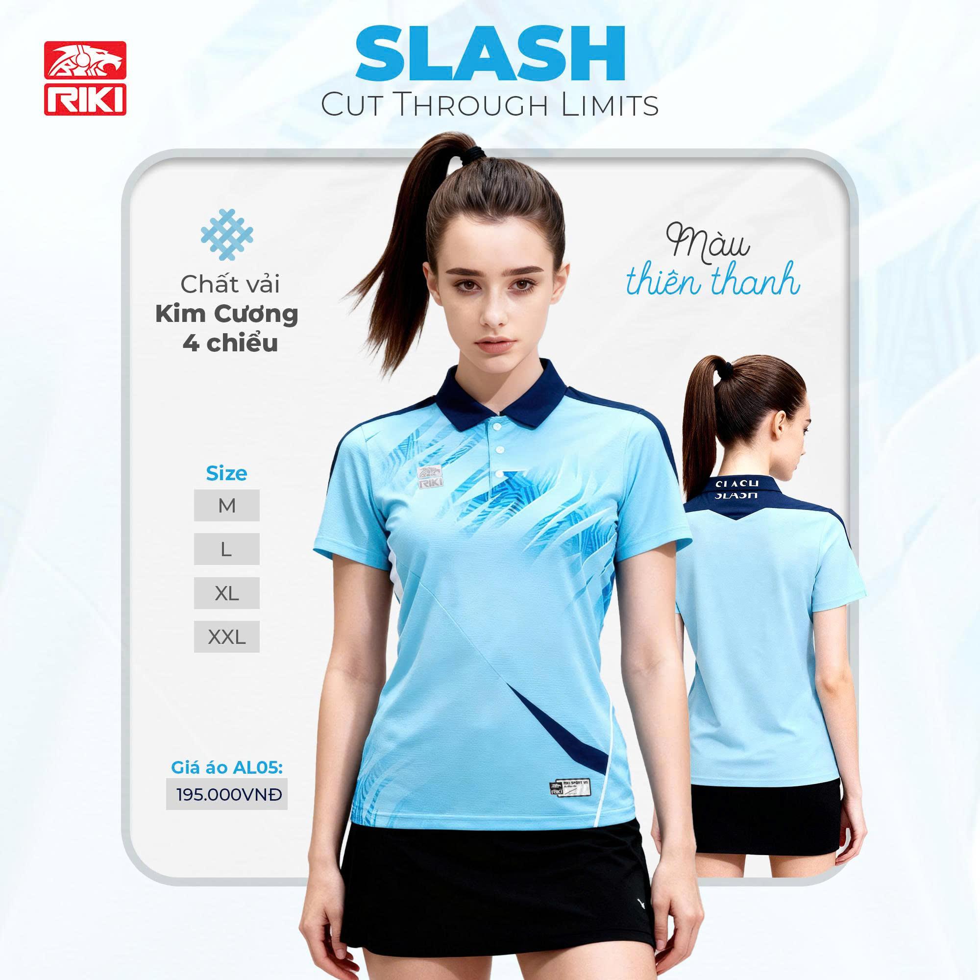 Áo Cầu Lông Pickleball Riki SLASH AL05 Thun Mè Kim Cương 4 Chiều Thể Thao Đương Đại_thumbnail_4