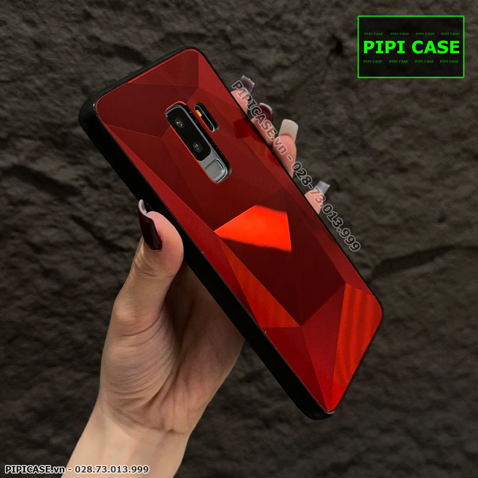 Ốp Lưng Samsung S9 - Kim Cương 6D - Đỏ_thumbnail_2