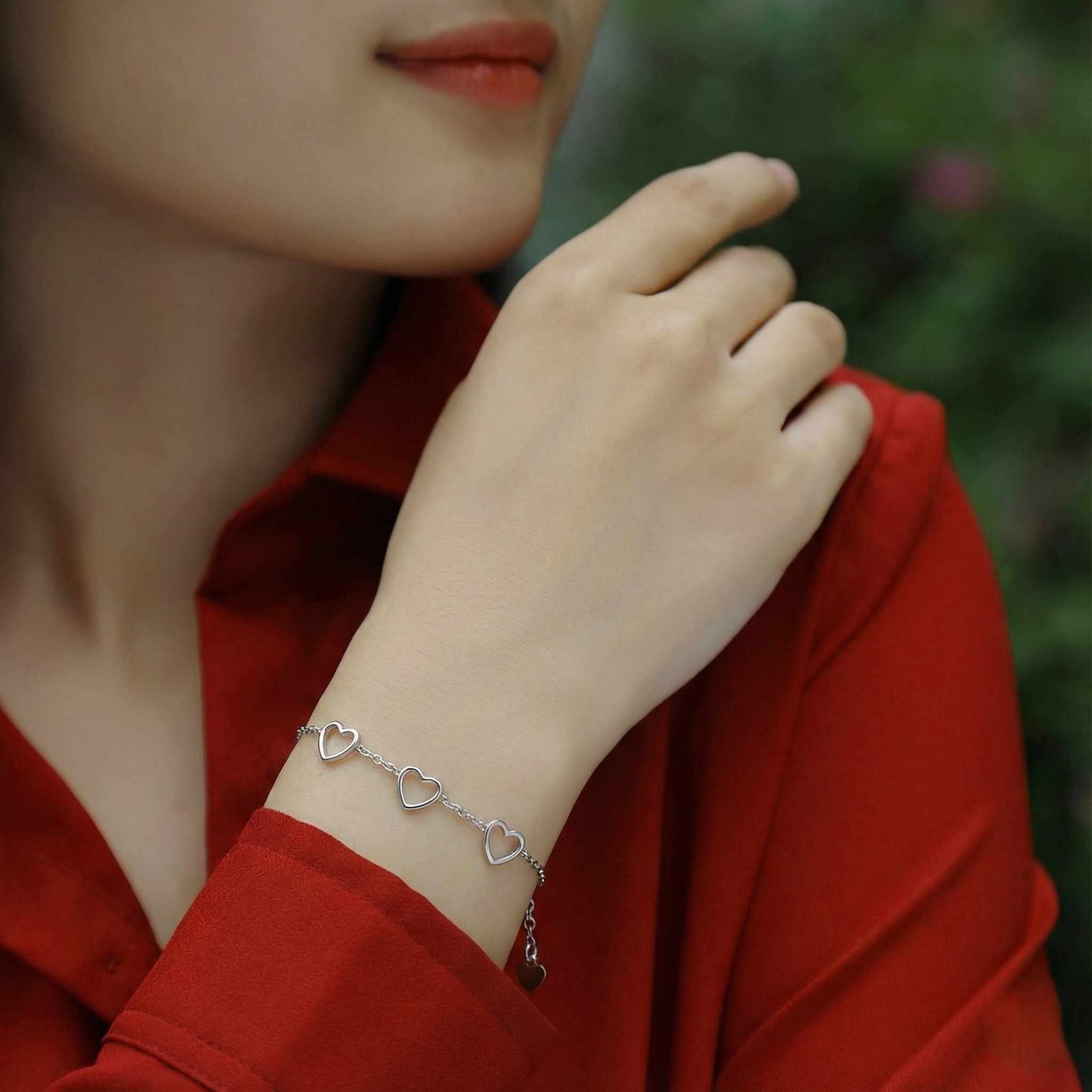 Lắc Tay Nữ Bạc Hình Trái Tim Cá Tính S925 – Trang Sức Cao Cấp VDS039_thumbnail_1