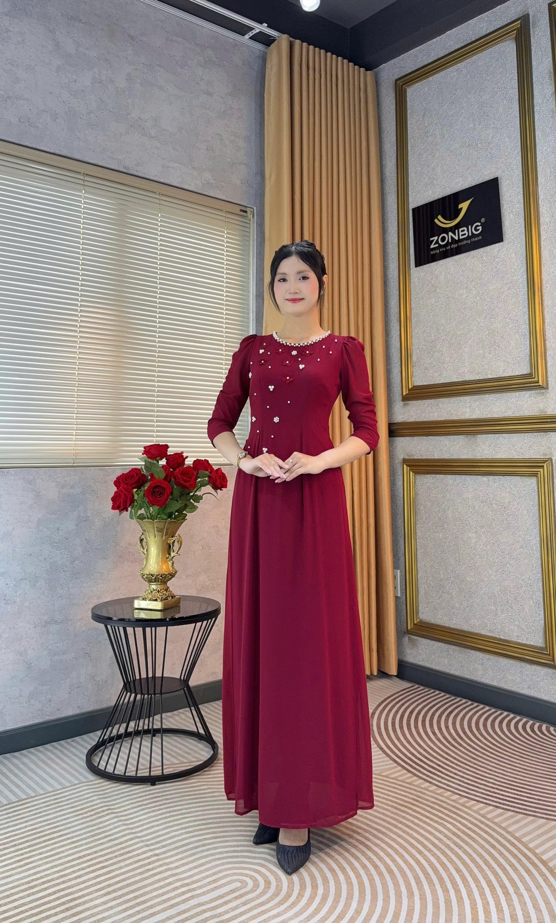 Đầm giả áo dài - Y2223 - Thương hiệu ZONBIG