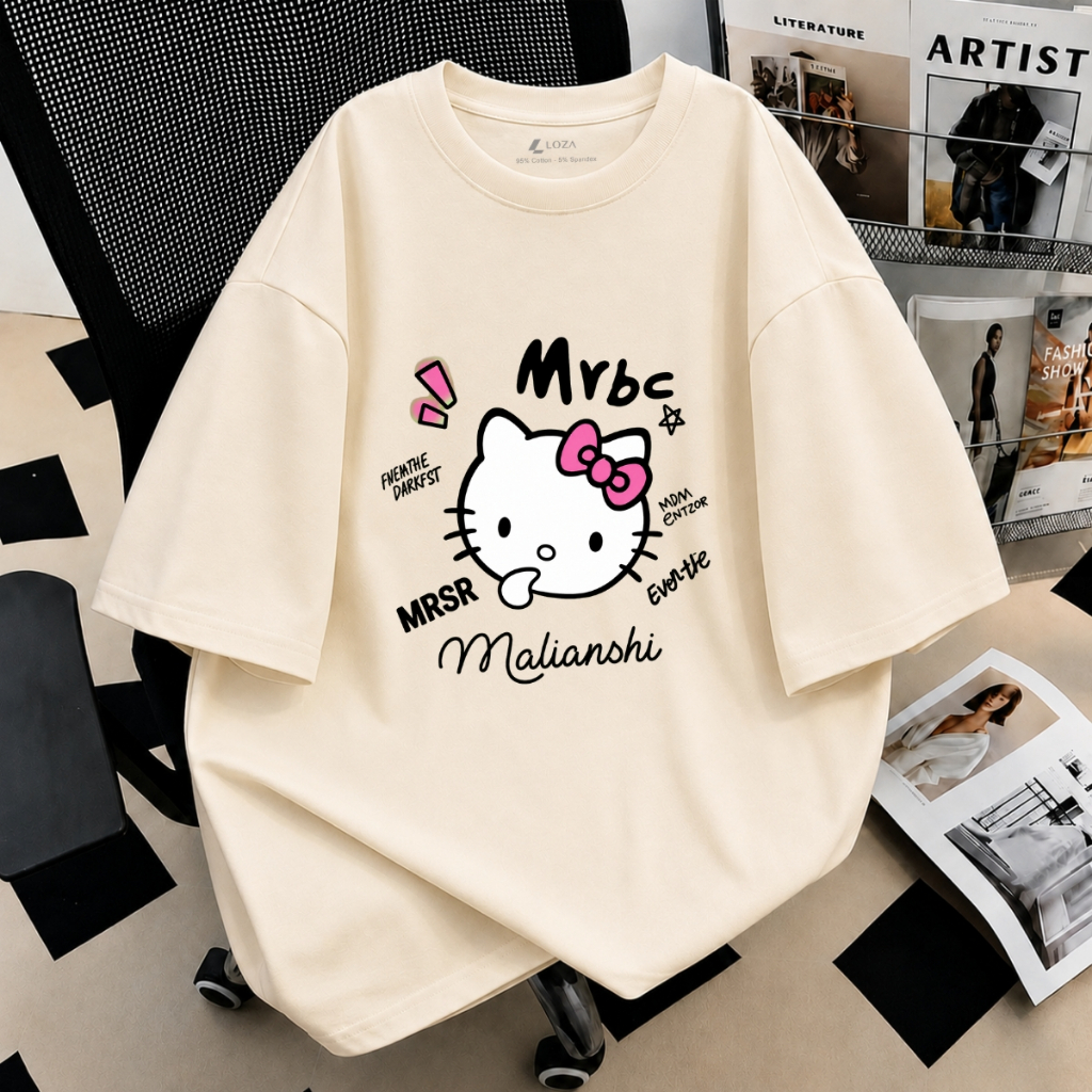 [Form Rộng] Áo phông Mẹ & Bé dáng rộng hình Hello Kitty - Loza AT-RT3676_thumbnail_2