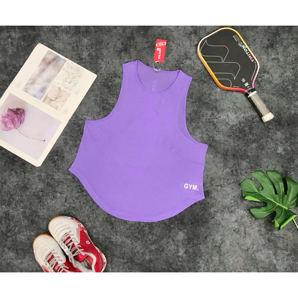 Áo Tanktop Thể Thao Tập Gym Chạy Bộ Nữ Yumiisportswear Ba Lỗ Gym Form Rộng Vải Lưới Mè Thoáng Khí Thấm Hút Nhanh Khô_thumbnail_2