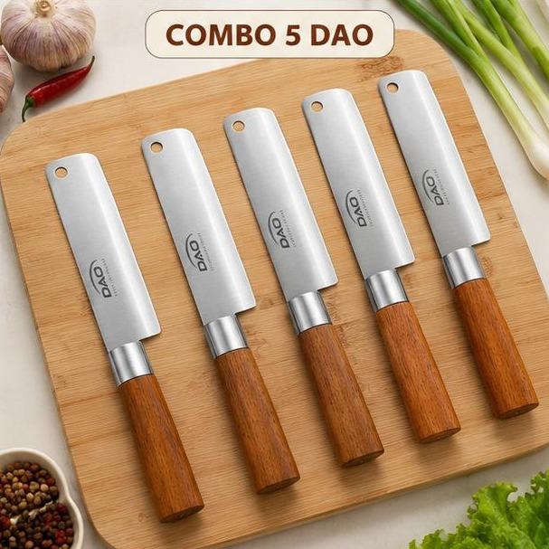 Dao Thái Lan 13cm Thép Trắng Không Gỉ Siêu Bén Cán Gỗ Chất Lượng Cao Rèn Thủ Công Độ Sắc Bén Vượt Trội Phù Hợp Nhiều Mục Đích Sử Dụng_thumbnail_3