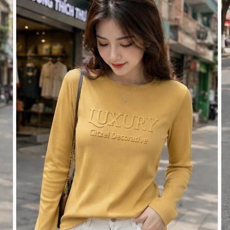 Áo Thun Lẻ dập nổi Luxury Free Size 45-75kg Co Giãn 4 Chiều Tôn Dáng Mềm Mịn Thoáng Mát Dễ Phối Phong Cách Borip Quảng Châu Chất Liệu Cao Cấp_thumbnail_2