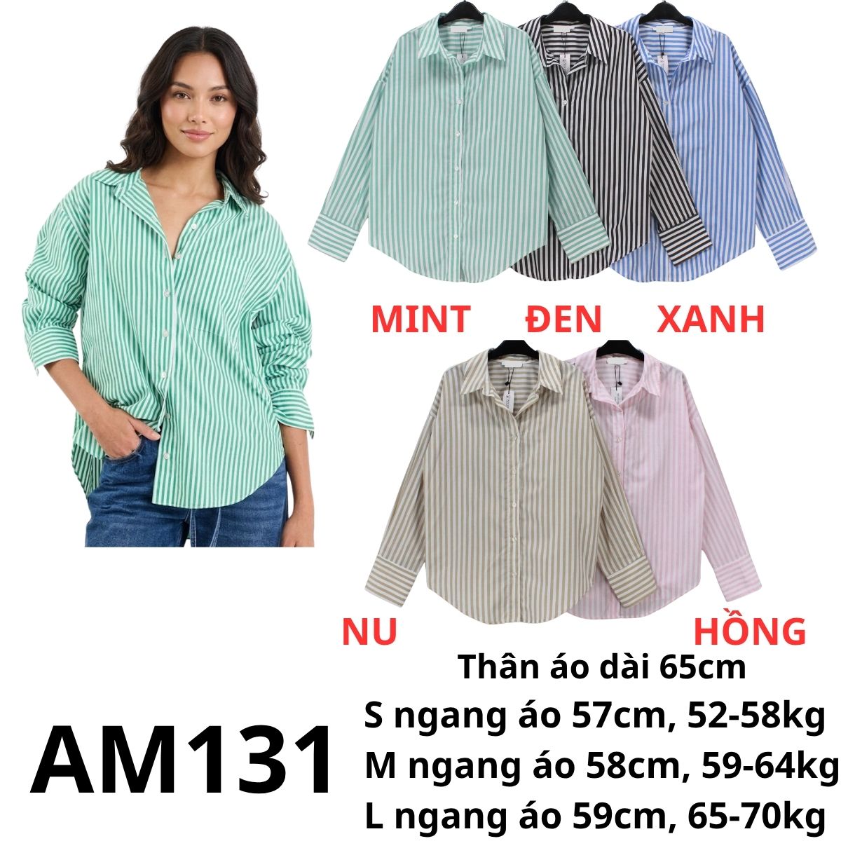 AM131 - Áo sơmi sọc