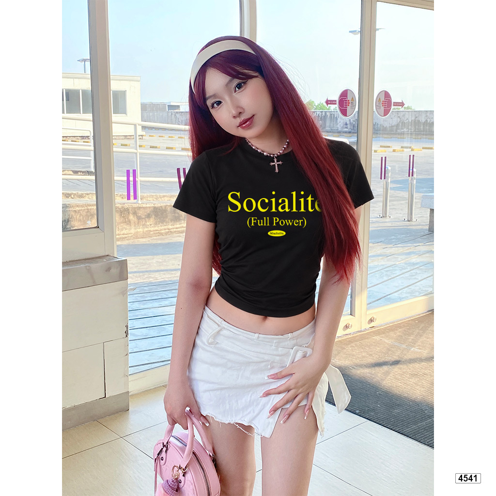 Áo baby tee form ôm Miucho basic Hàn Quốc 4541_thumbnail_2