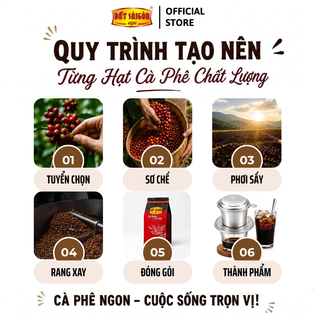 RM- 100g Cafe Ro + Moka Dành Cho Quán Café Pha Máy Tạo Lớp Crema Dầy Vàng Óng_thumbnail_7