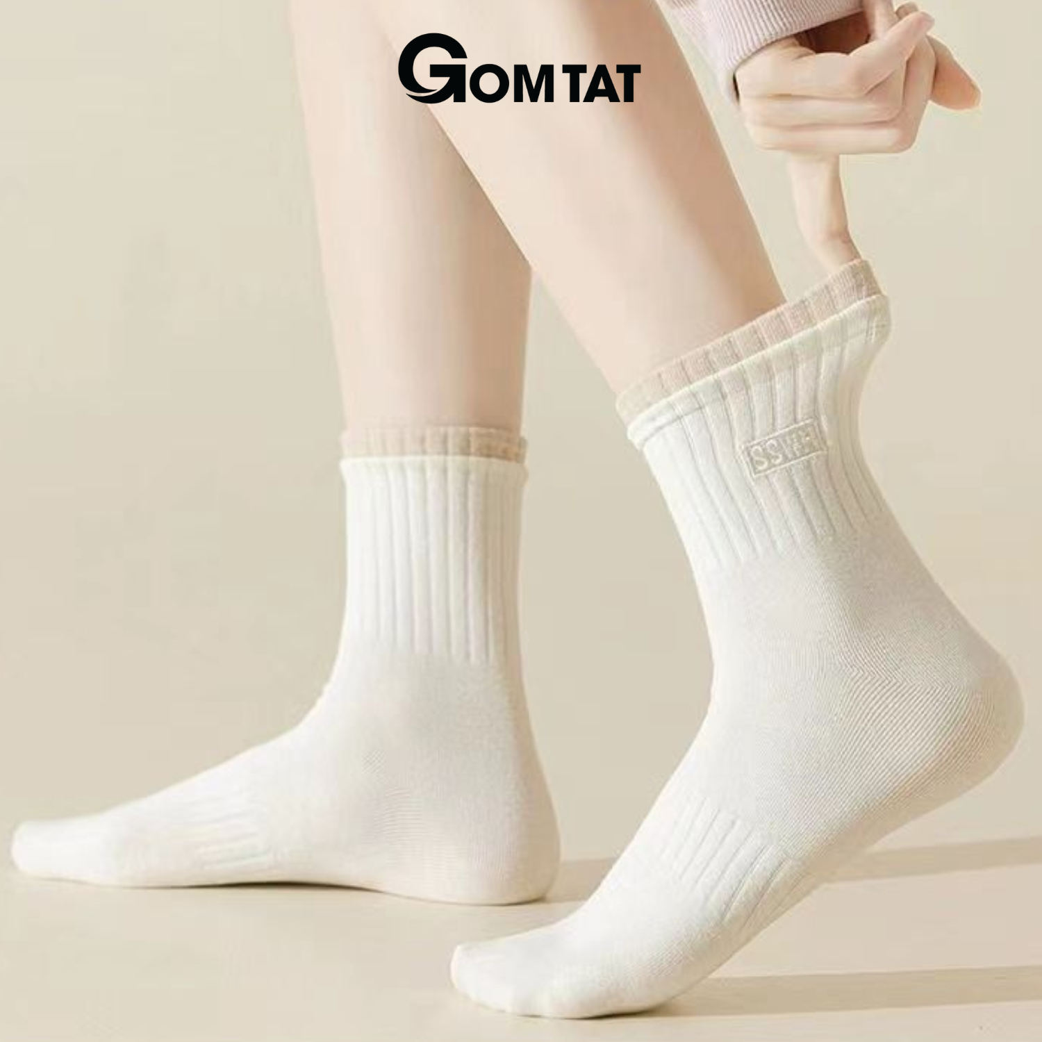 Set 7 đôi tất nữ cổ cao 7 màu GOMTAT, combo vớ nữ full tuần chất cotton mềm mịn, chống mùi - OAS-1708-CB7_thumbnail_5