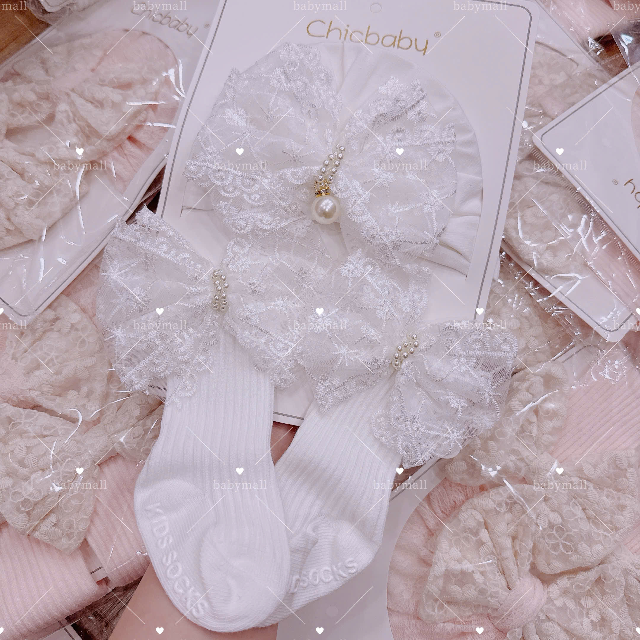 Set phụ kiện Tuban + tất Chicbaby 0-6M_thumbnail_9