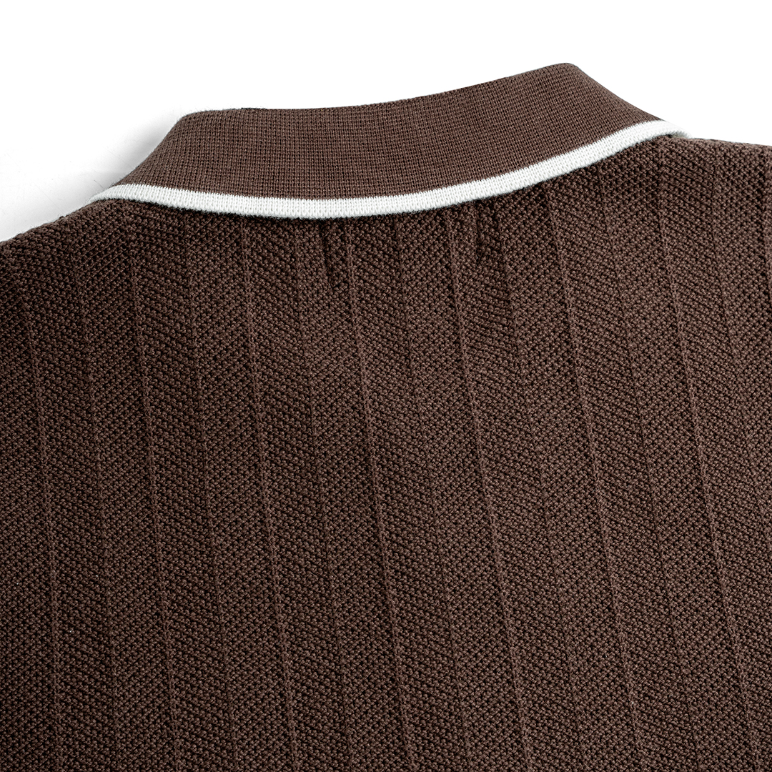 Polo Dệt Kim Herringbone Phối Viền Cổ_thumbnail_12