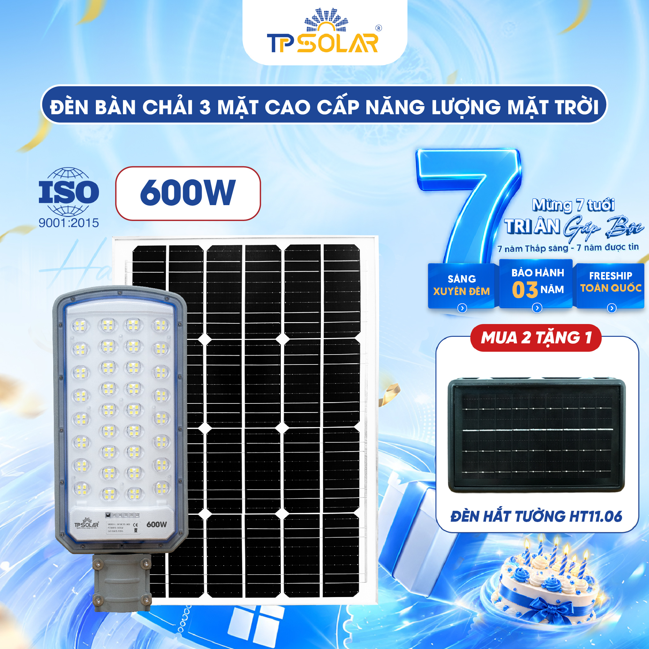 Đèn bàn chải mắt cầu lồi tỏa 3 mặt năng lượng mặt trời TP SOLAR BC11_thumbnail_8