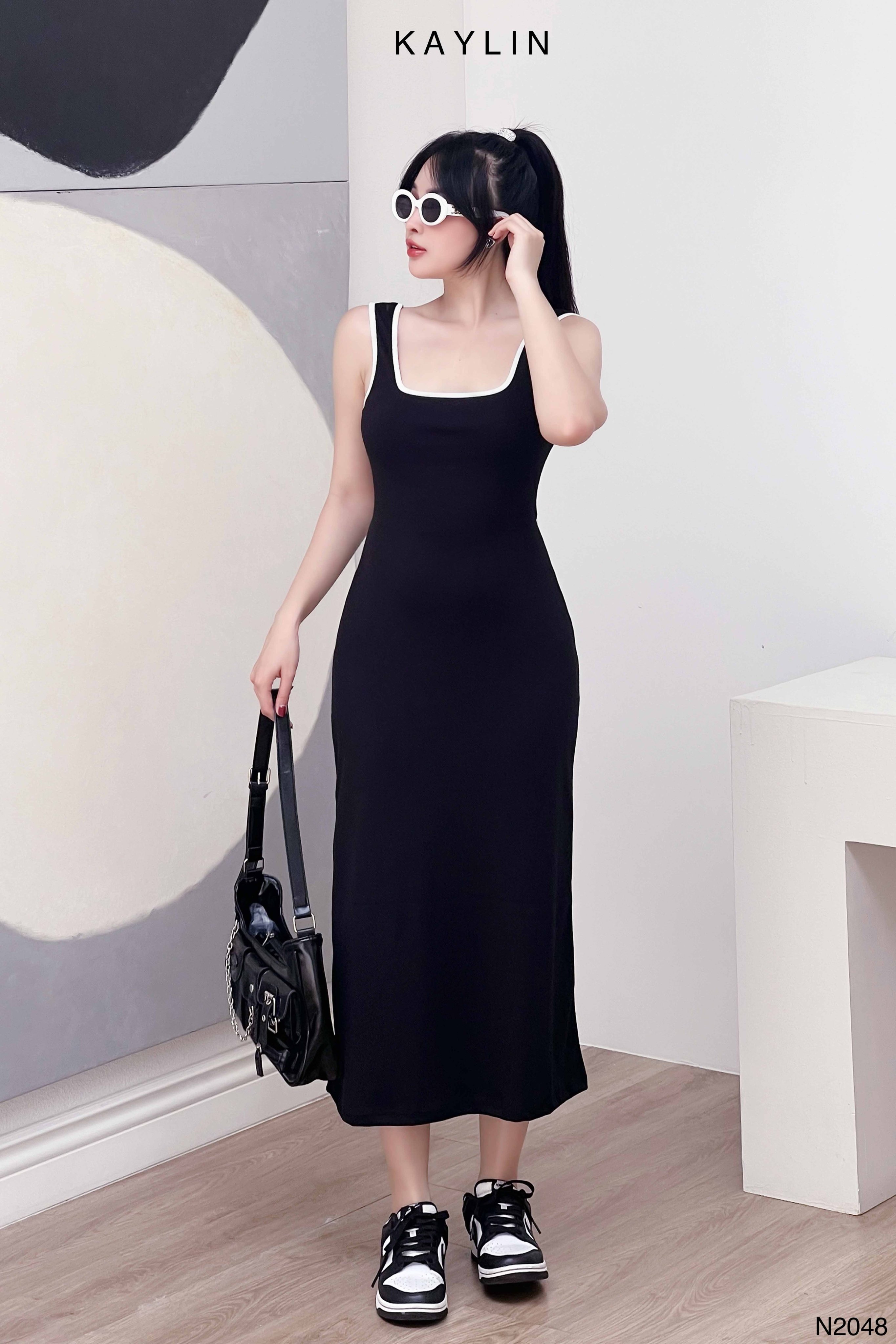 Đầm Thun Dài khoét lưng KAYLIN