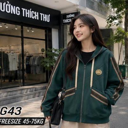 Thích Thư Áo Khoác Thun Mã G43 - Chất Liệu Cao Cấp Mềm Mịn Co Giãn Tốt Form Suông Thoải Mái Che Khuyết Điểm Phong Cách Trẻ Trung_thumbnail_3