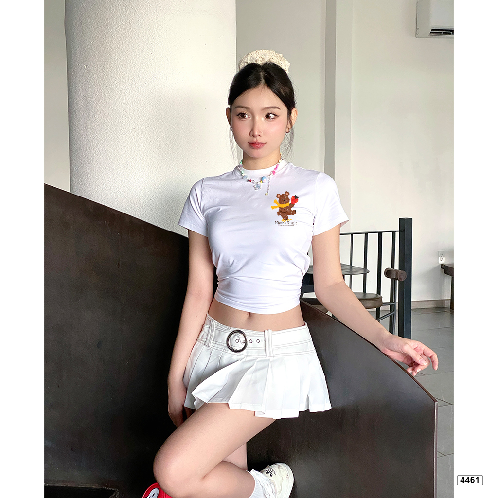 Áo baby tee form ôm Hàn Quốc gấu nhỏ Miucho 4461_thumbnail_5