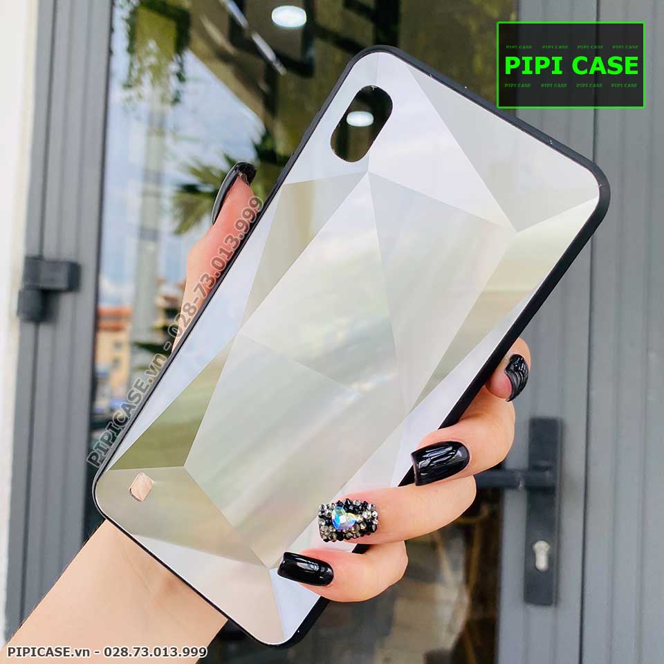 Ốp Lưng Samsung A10 - Kim Cương 6D - Bạc_thumbnail_2