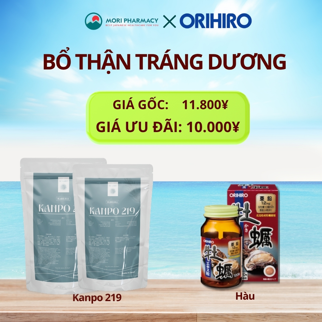 Combo bổ thận ( 1 tháng kanpo 219+ Hàu)