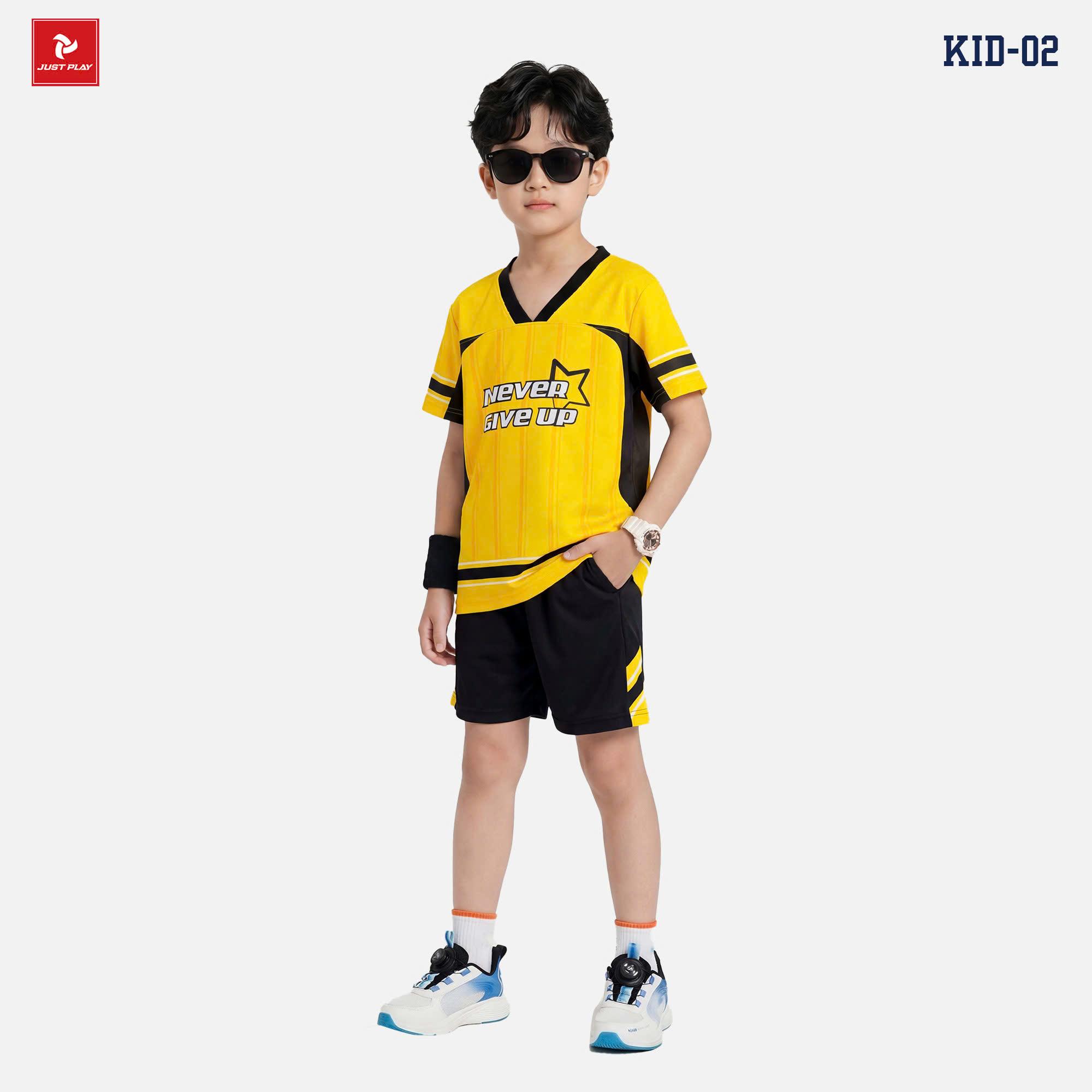 Bộ Thể Thao Trẻ Em Just Play KID02 Thun Mè Cao Cấp Thoáng Khí Thể Thao Đương Đại_thumbnail_2