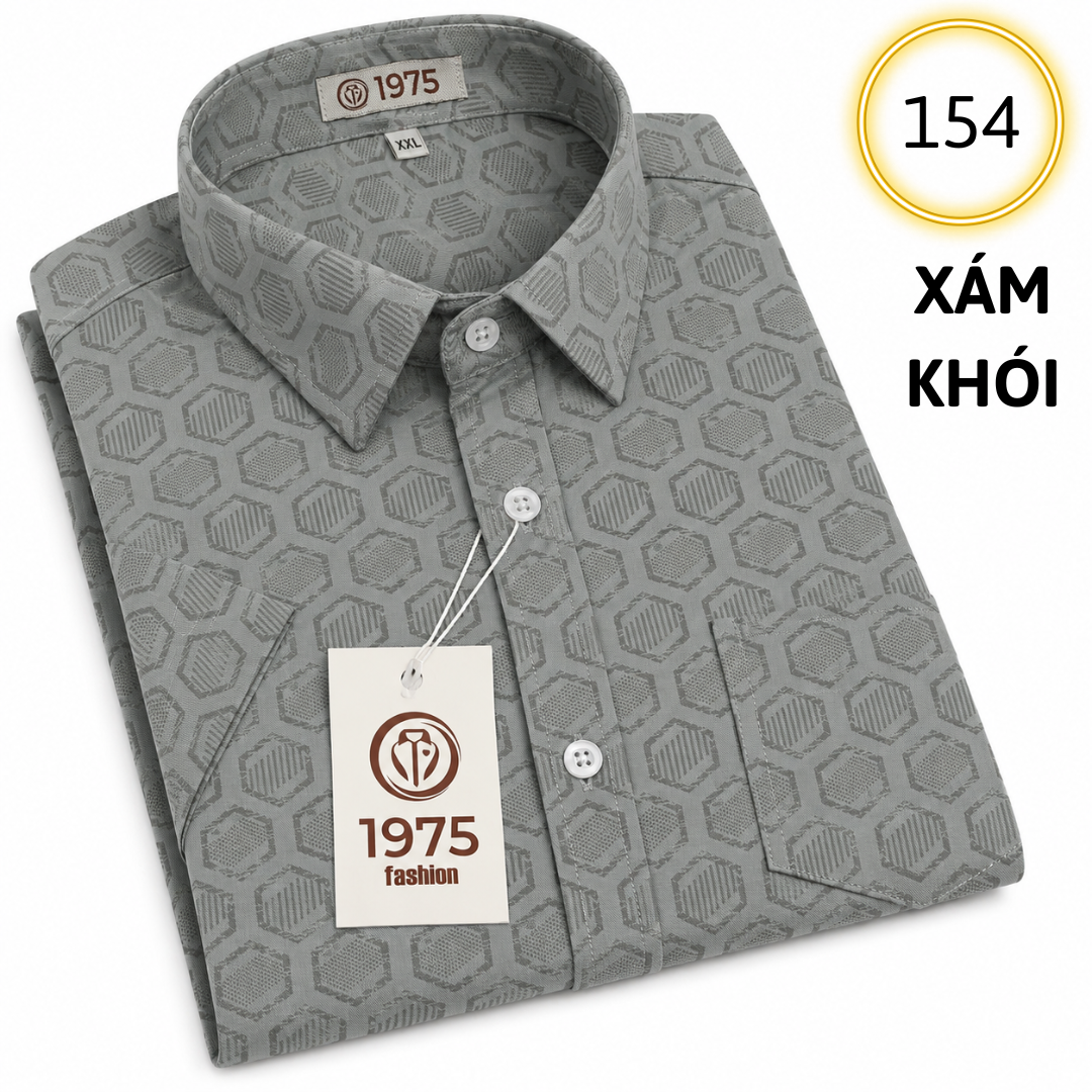 Áo sơ mi 154N - LỤC XÁM KHÓI
