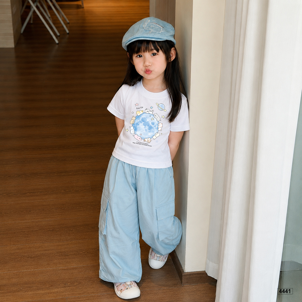 Áo thun bé gái form rộng mặt trăng Kado 4441_thumbnail_2