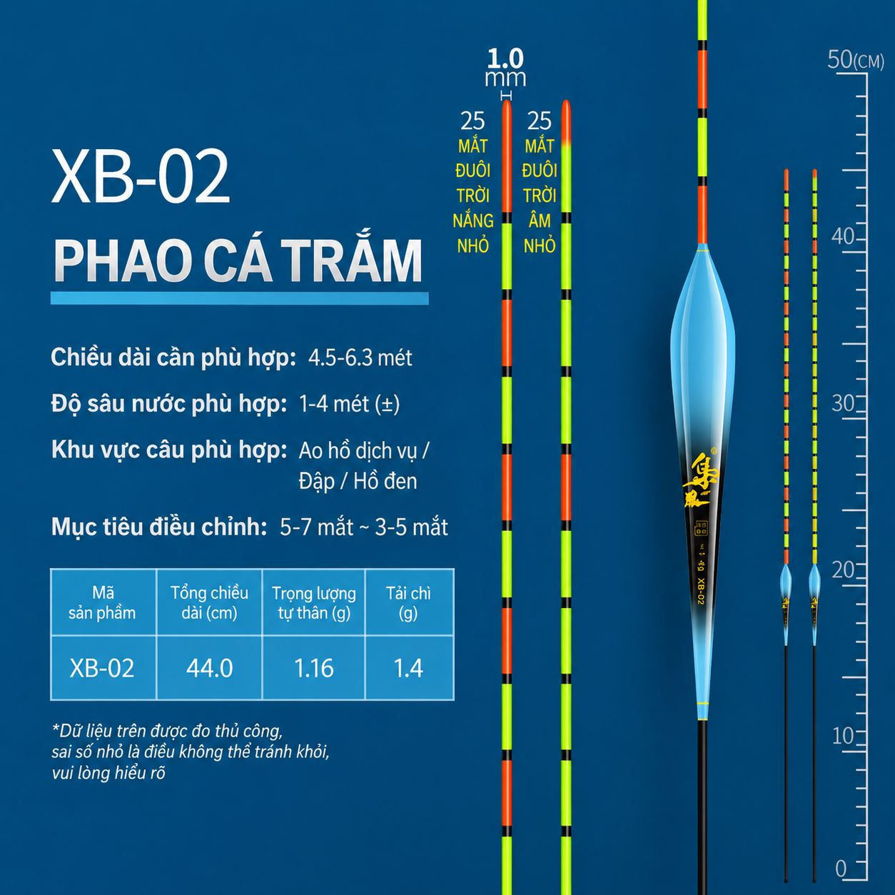 Phao Nano Câu Đài Hồ Nam Đuôi Phao 25 Nấc Siêu Nhạy_thumbnail_7
