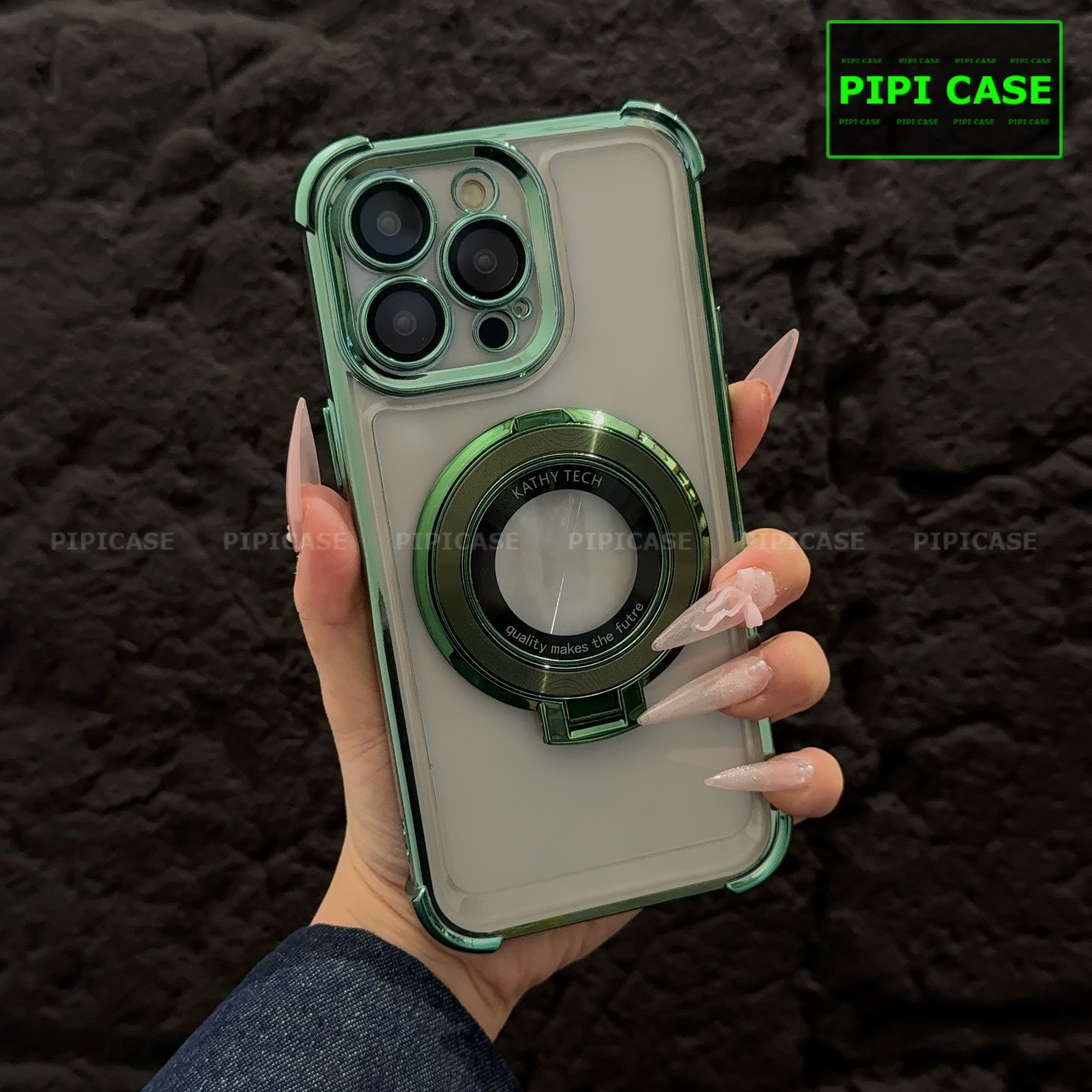 Ốp Lưng iPhone 15 Pro - Ven - Xanh lá_thumbnail_15