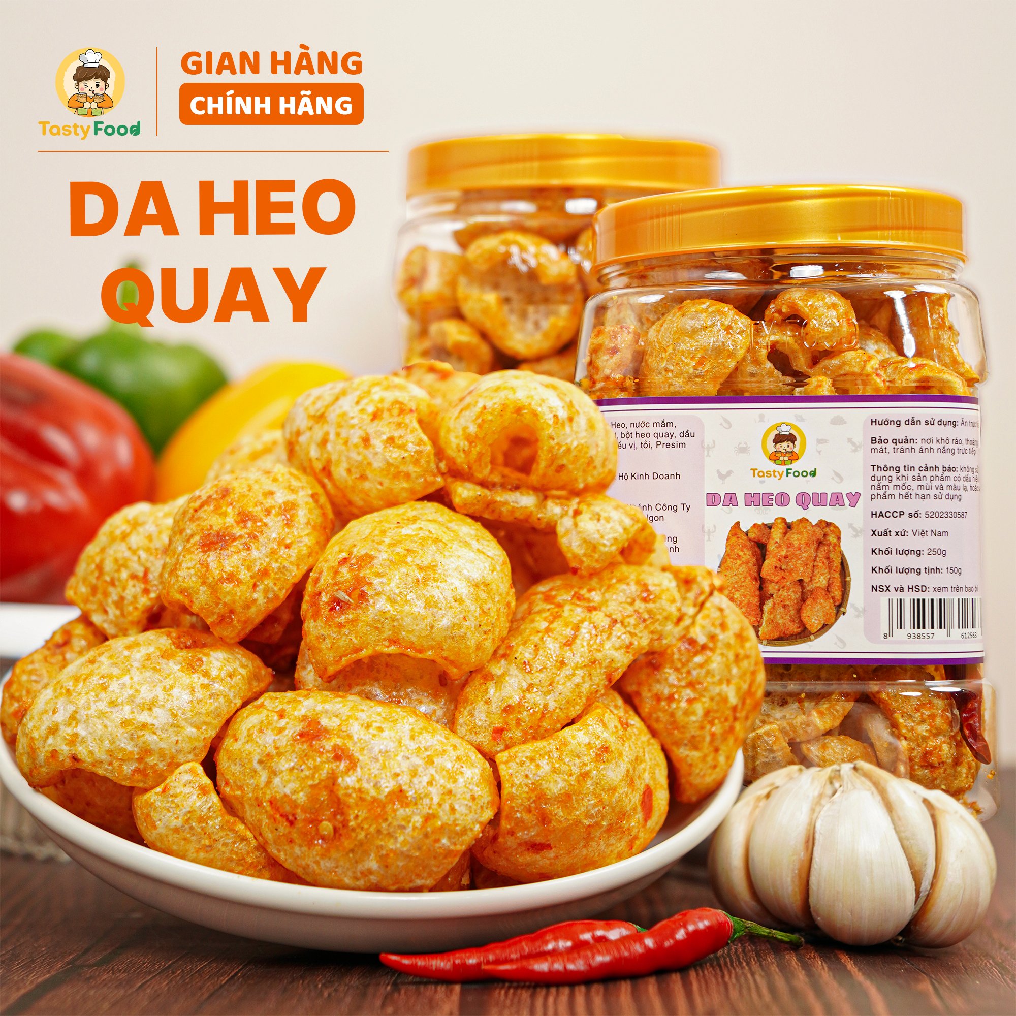 Da heo quay Tasty Food - Hũ vuông 250g