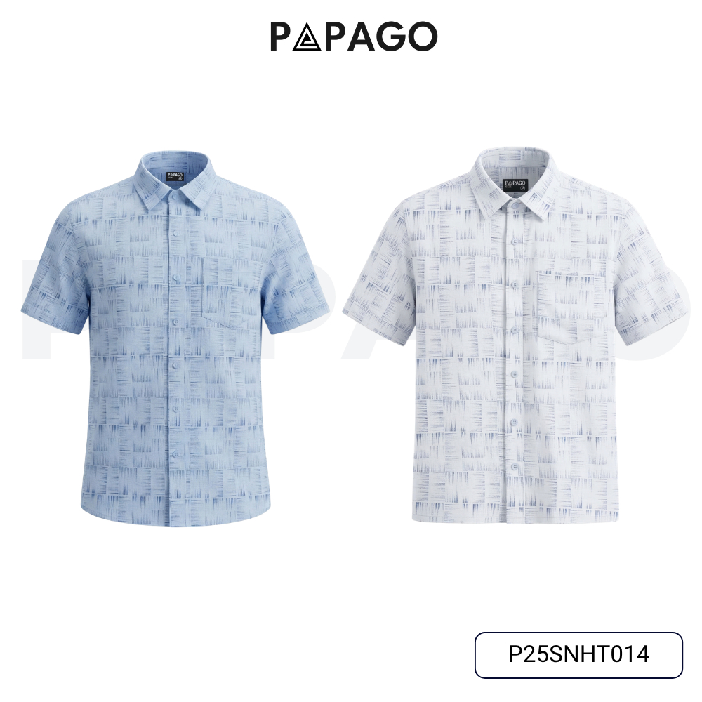 Combo 2 Áo Sơ Mi Nam PAPAGO Vải Xô Đũi Họa Tiết Thoáng Mát Dễ Mặc, Quà Tặng Bố, Đi Biển - CB2SNHT014_thumbnail_2