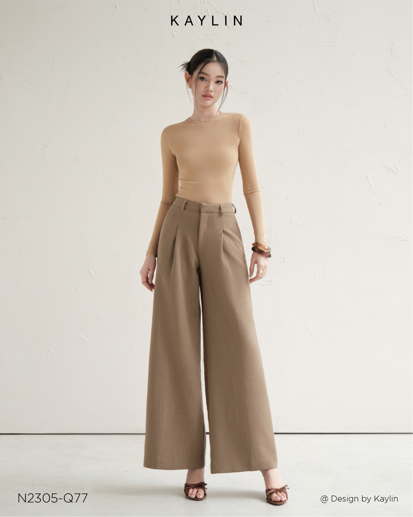Quần Suông Cotton Gân KAYLIN Terra Pants
