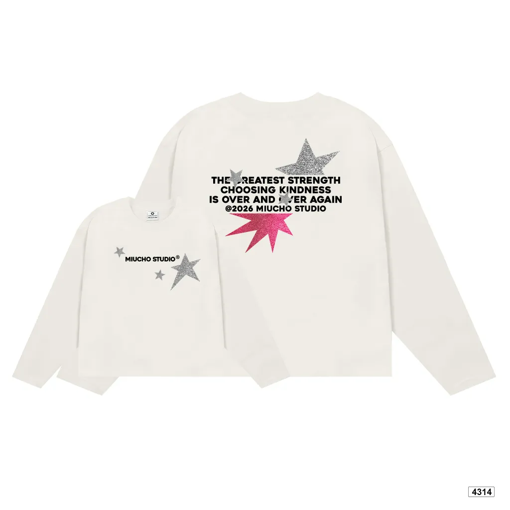 Áo thun tay dài unisex form boxy star strength Miucho 4314_thumbnail_9