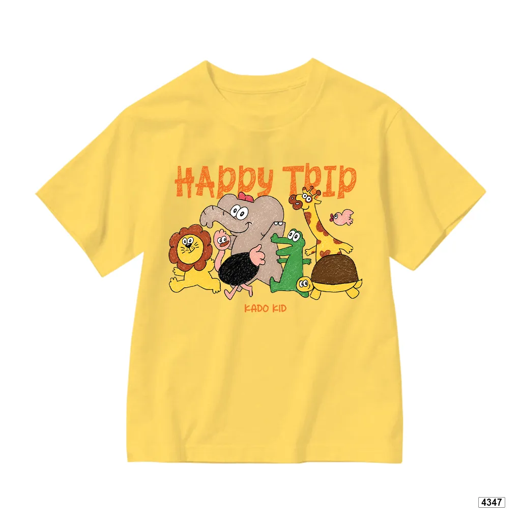 Áo thun bé trai bé gái form rộng Happy Trip Kado 4347_thumbnail_1