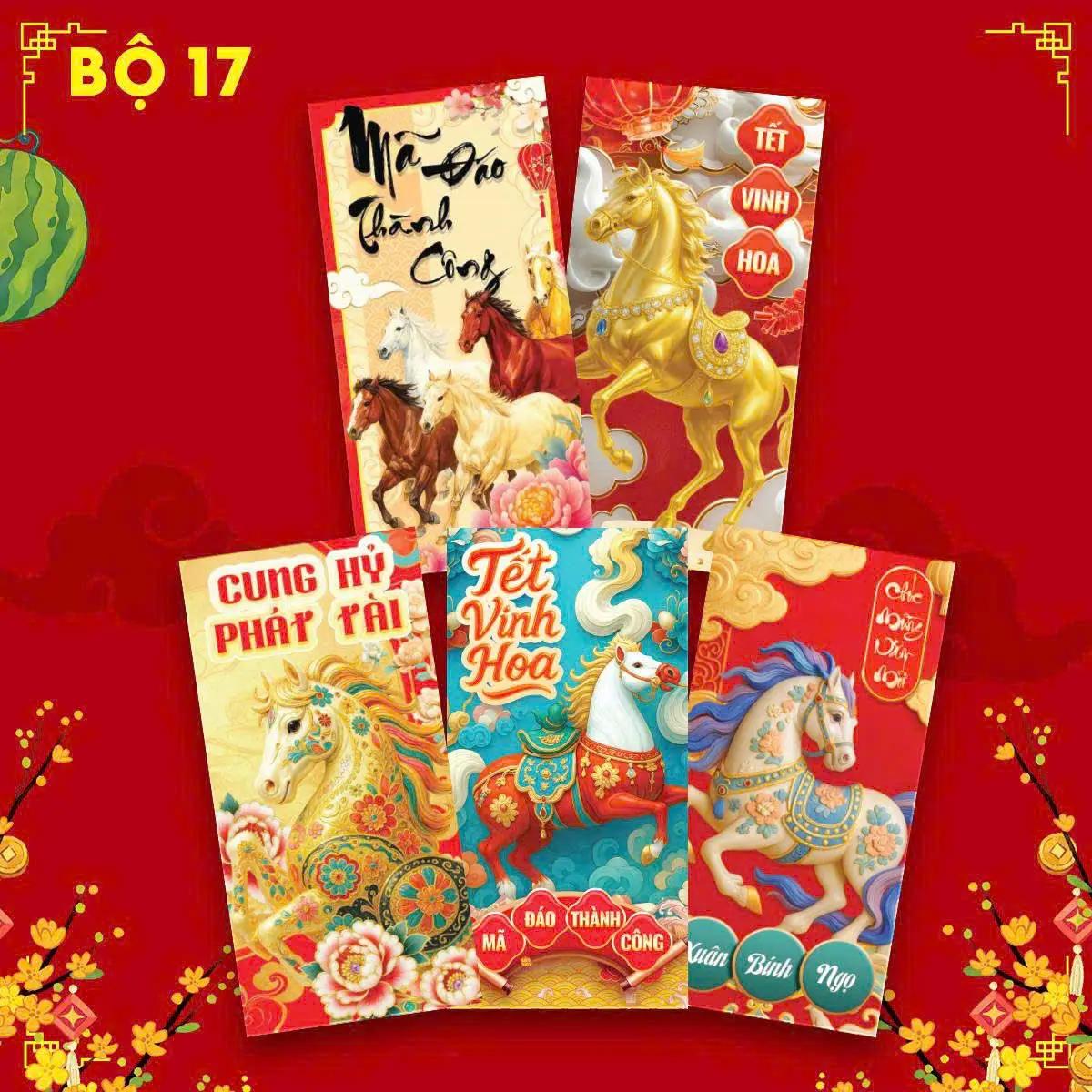 Bao lì ẋì xếp 2 ngăn, 6 ngăn, 10 ngăn độc đáo xuân Bính Ngọ Tết 2026 giấy đỏ cao cấp_thumbnail_32