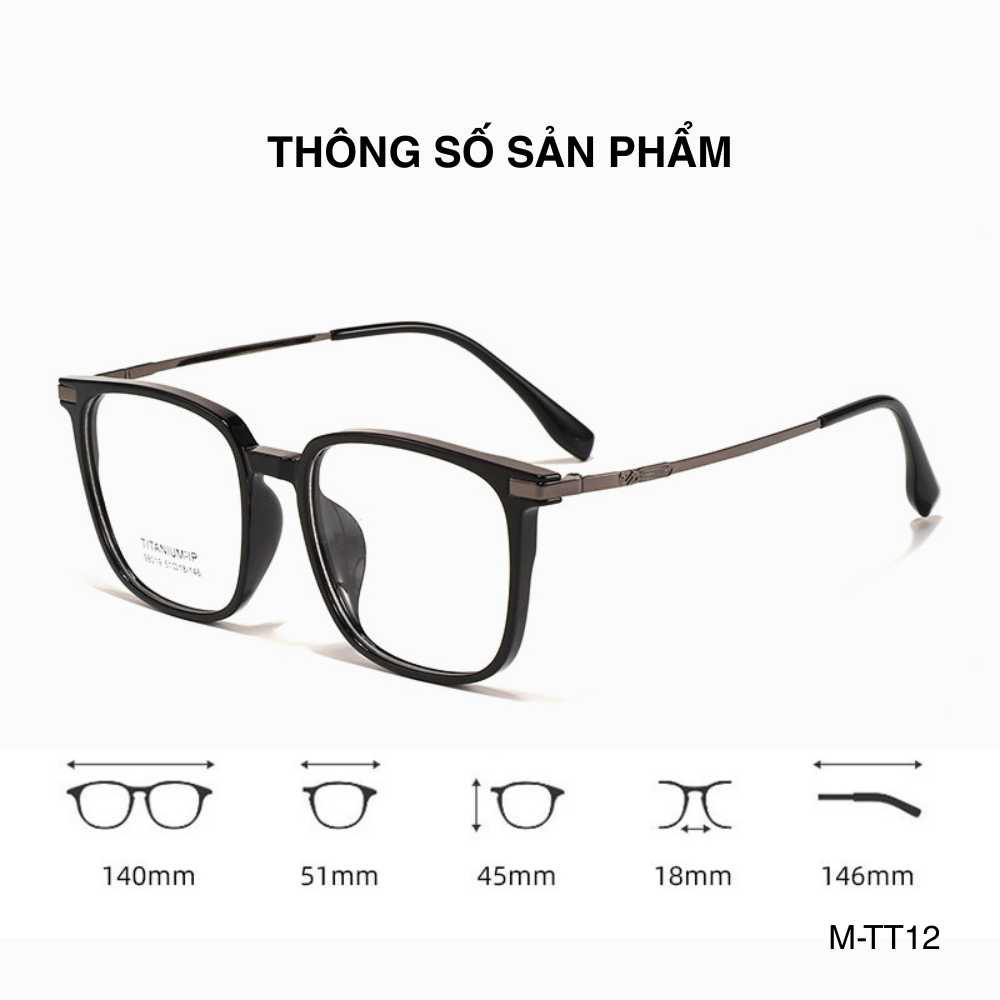 Gọng Kính Unisex Despoints Titanium cao cấp, gọng Titan thay được mọi loại tròng TT14_thumbnail_7
