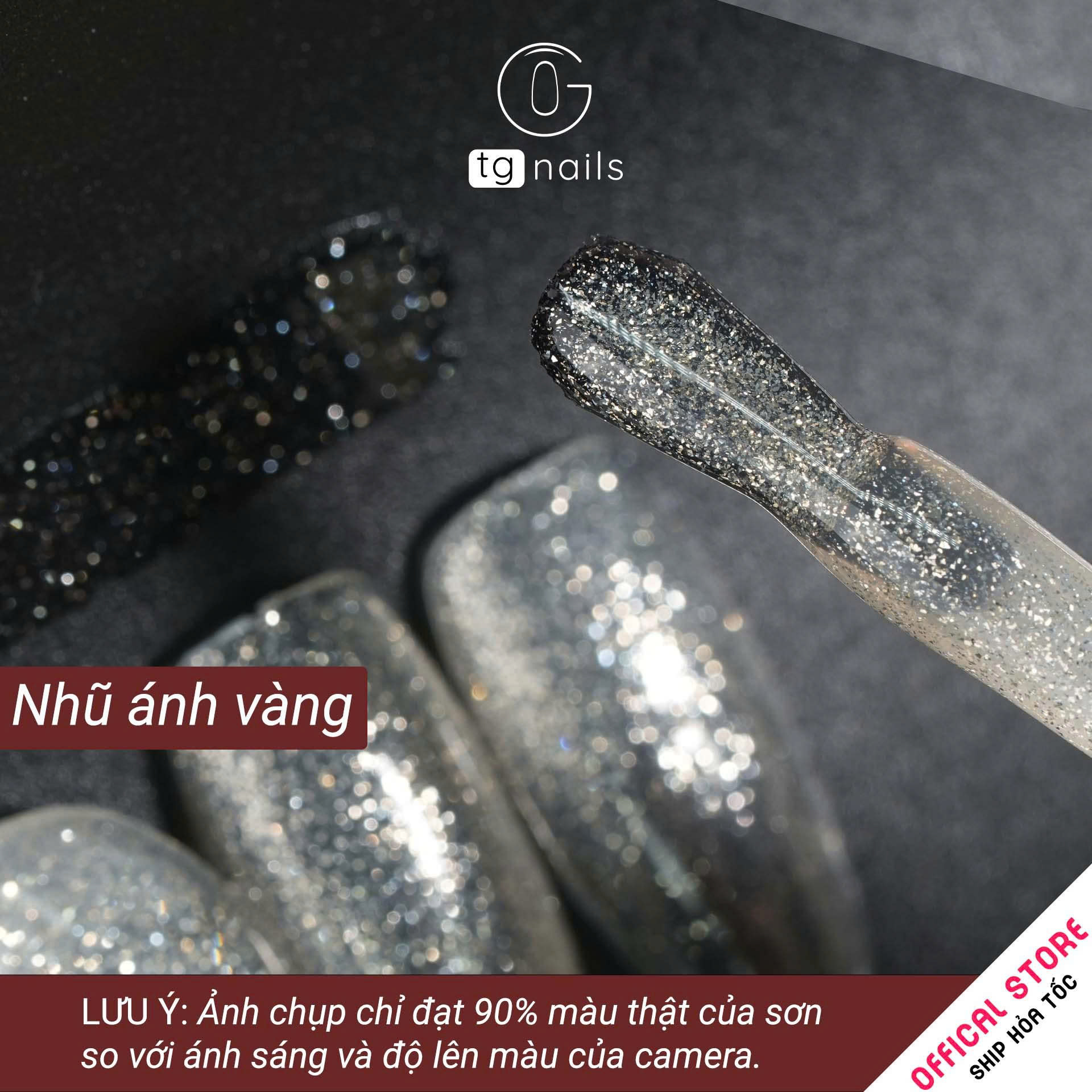 Sơn móng gel TG. Dung tích: 15ml/ lọ. Nhãn hàng TG nail. Màu Thạch Nhũ_thumbnail_13