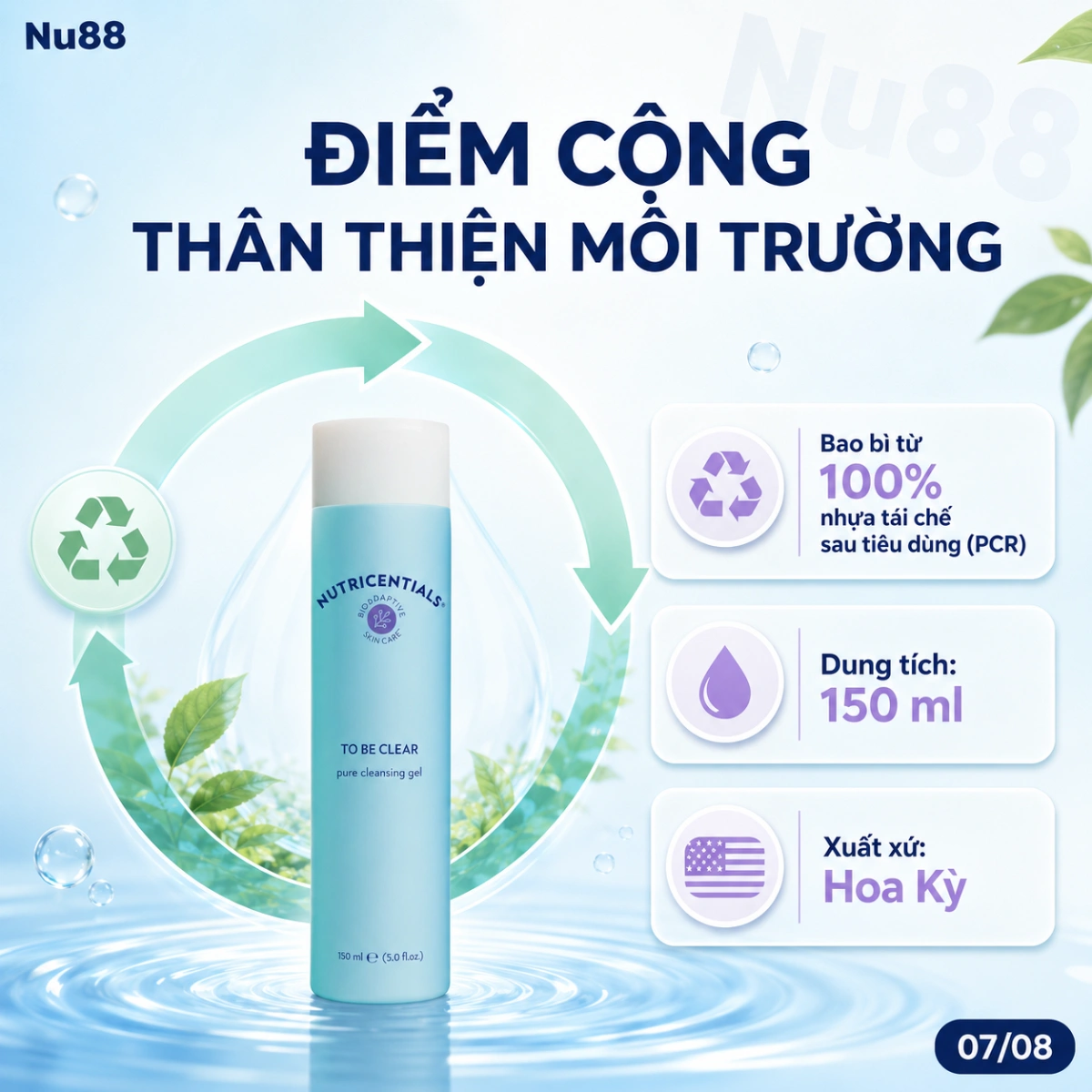 Sữa Rửa Mặt Da Thường/ Da Khô Nutricentials HydraClean Creamy Cleansing Lotion_thumbnail_2
