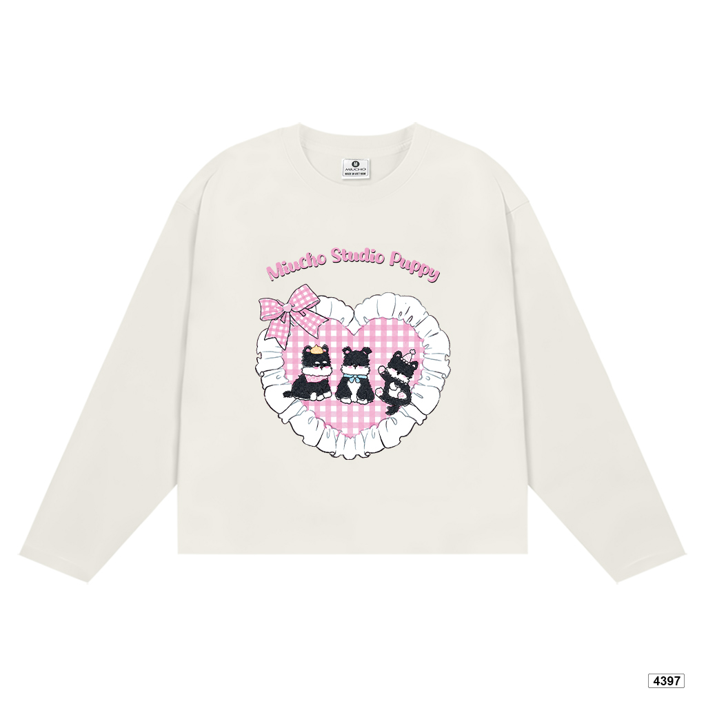 Áo thun tay dài nữ puppy love form boxy Miucho 4397_thumbnail_8