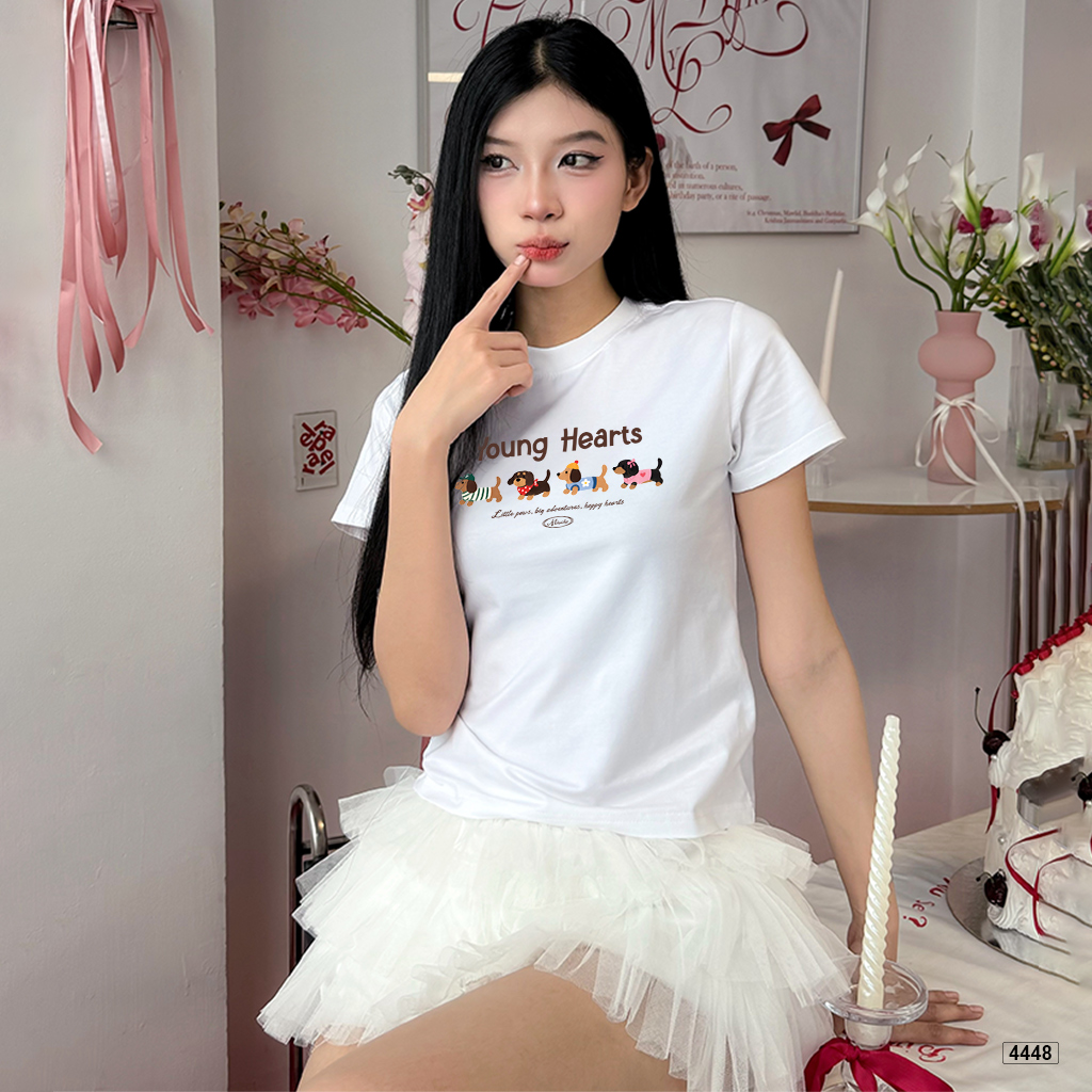 Áo baby tee Hàn Quốc young hearts form tôn dáng Miucho 4448_thumbnail_3