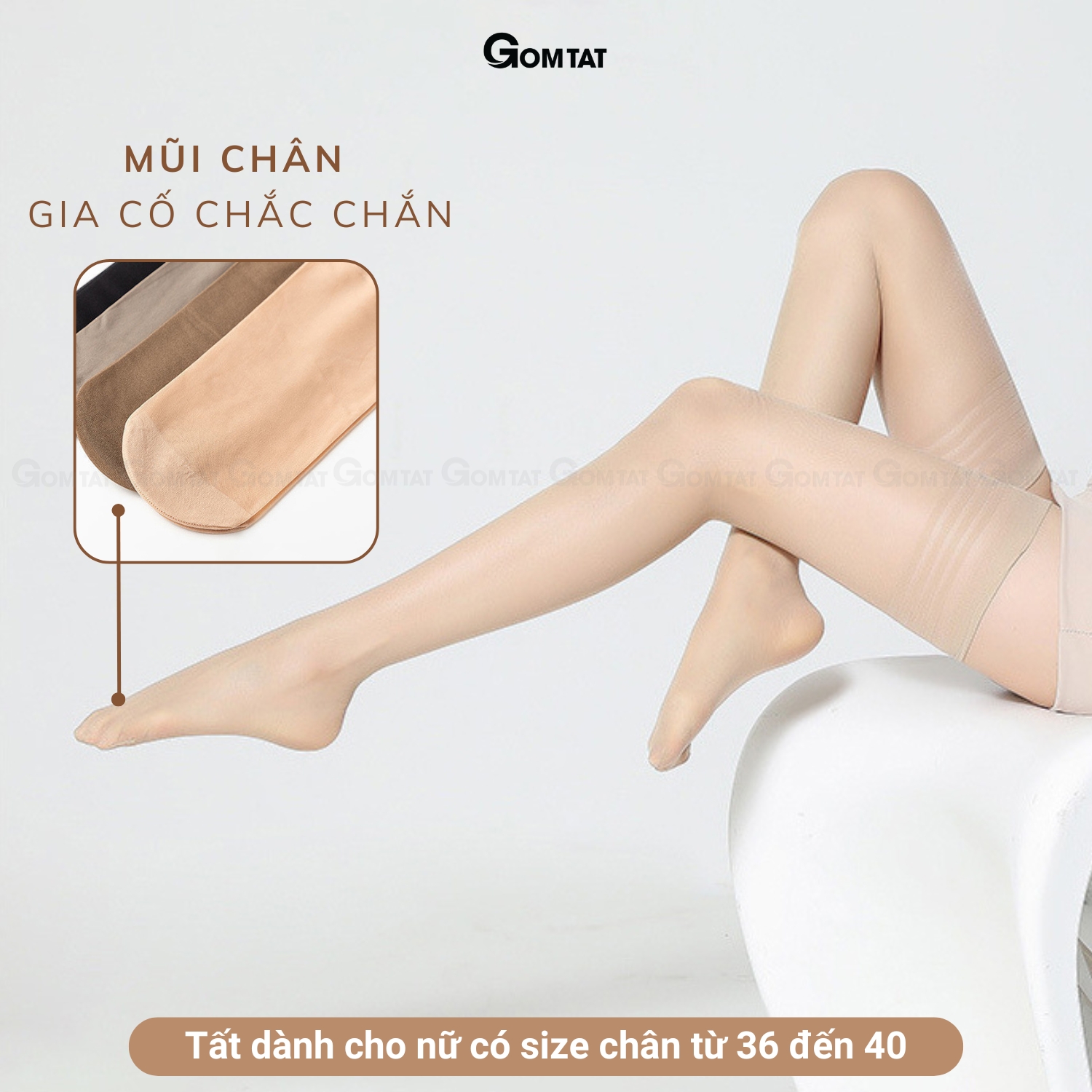 Set 10 đôi tất vớ dài qua gối nữ GOMTAT che khuyết điểm siêu dai, chất liệu sợi poly mềm mịn co giãn - GUO-A104_thumbnail_4