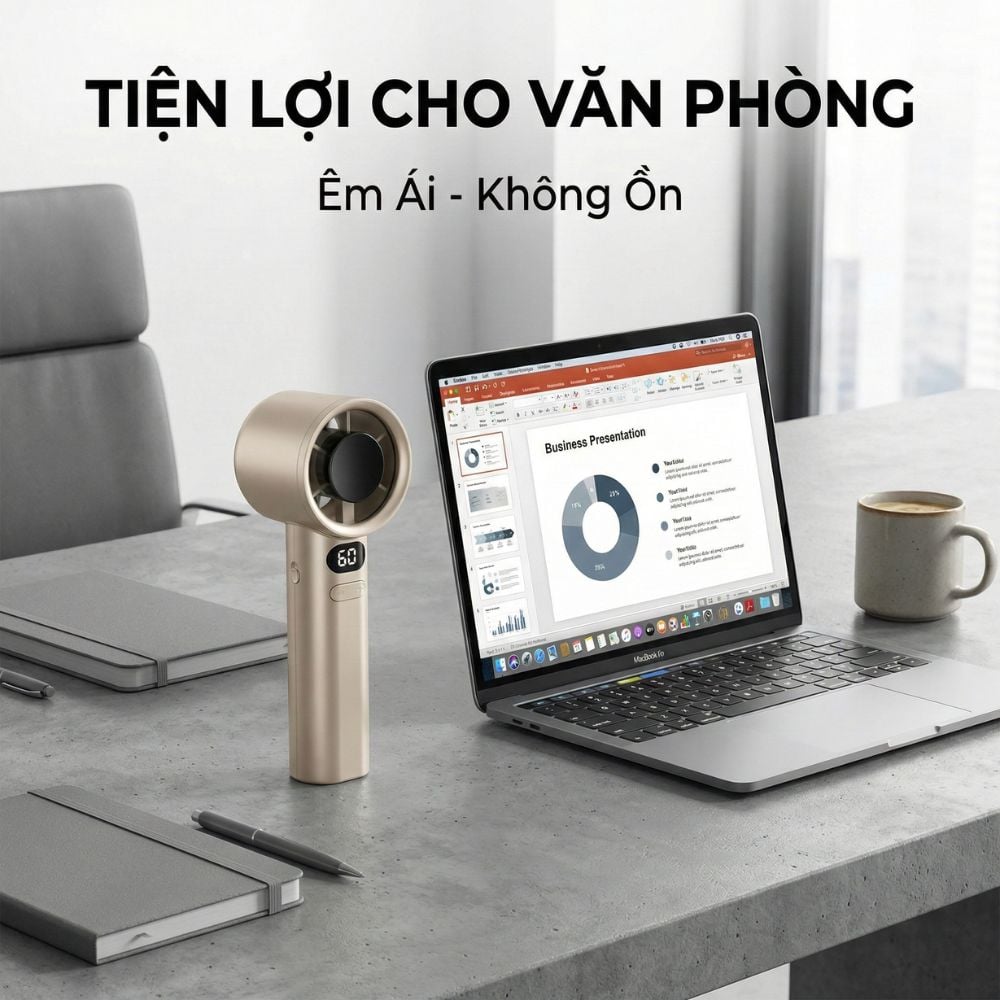 Quạt Cầm Tay Kachi MK442 – 120 Cấp Độ Gió Tuabin, Màn Hình LED Hiển Thị Pin, Bảo Hành 18 Tháng_thumbnail_6
