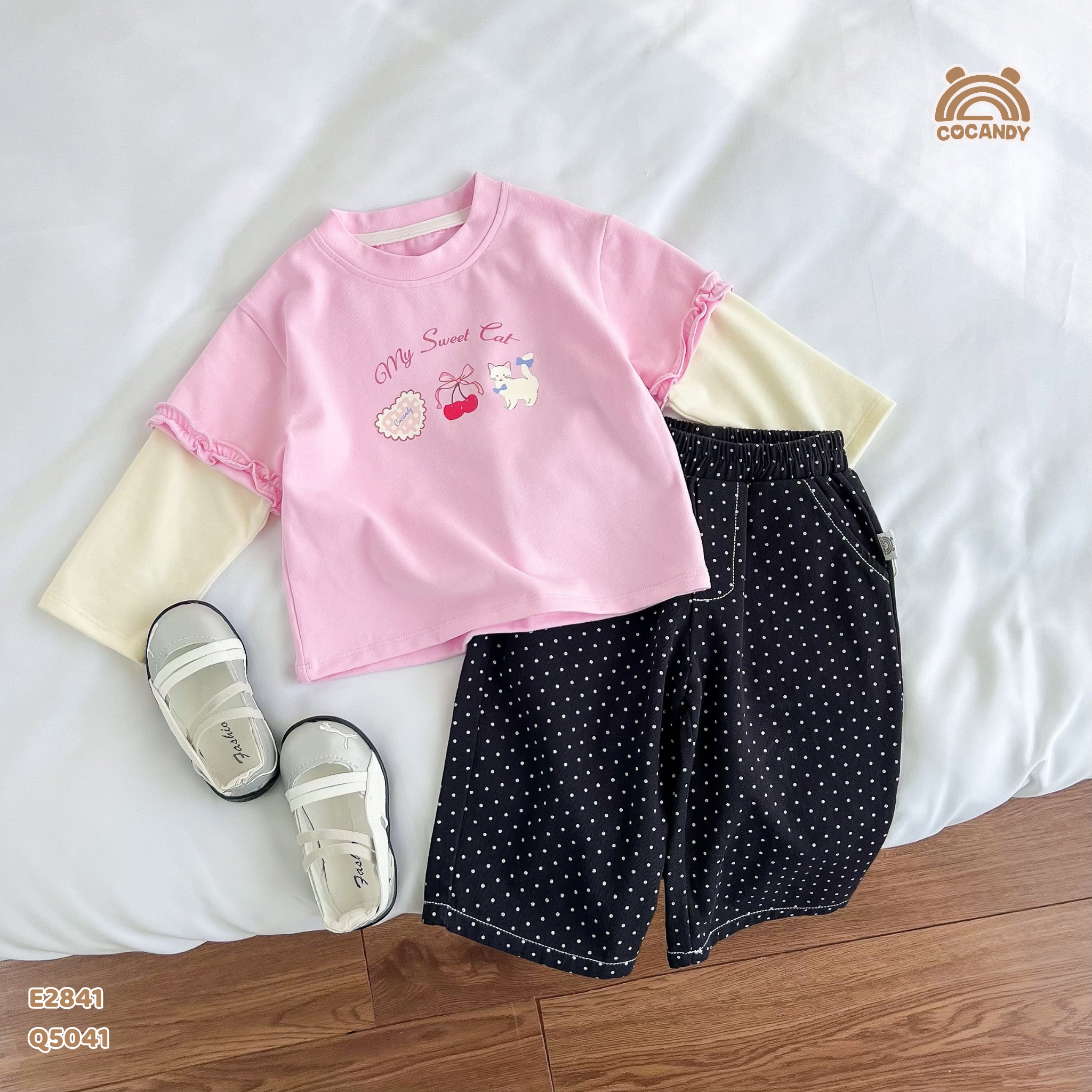 Áo dài HỒNG họa tiết cute