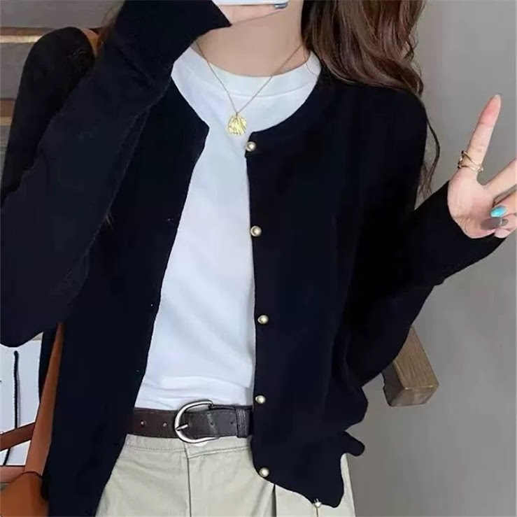 Lucas - Áo len cardigan cổ tròn cài cúc basic_thumbnail_2