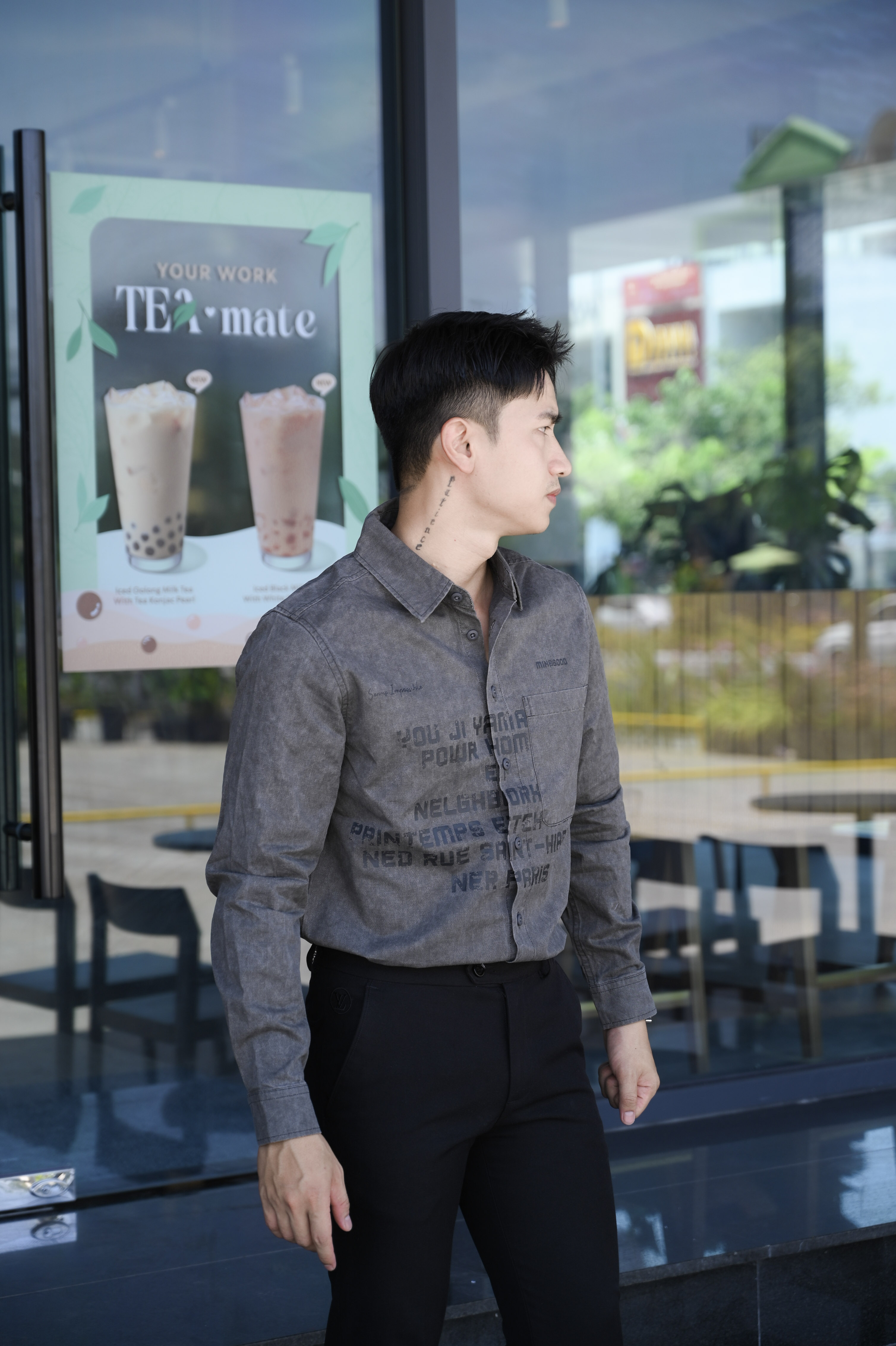 SA21 - Áo sơ mi nam dáng rộng phong cách Nhật Bản, cổ bẻ, tay dài, họa tiết chữ, chất cotton mềm mại_thumbnail_14